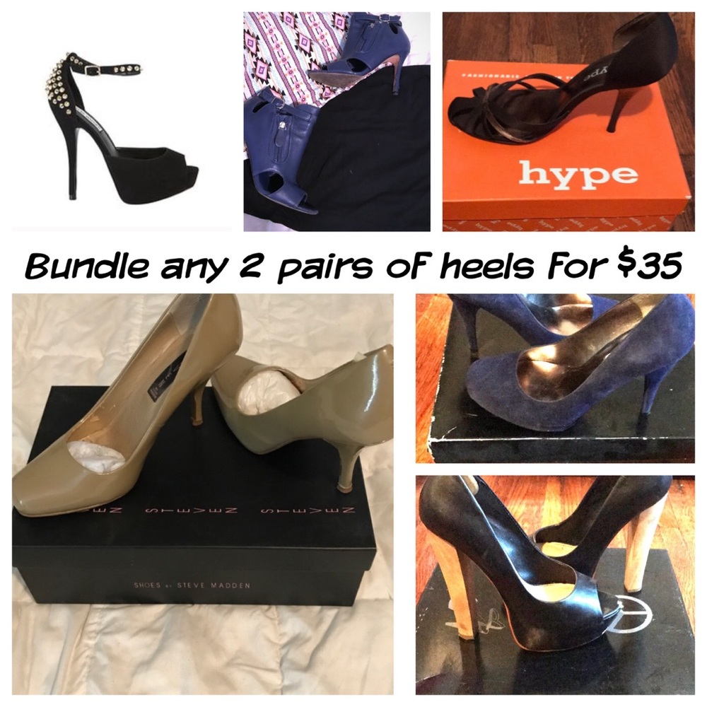 Any 2 pairs of heels for $35